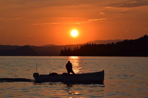 Kayak at sunset